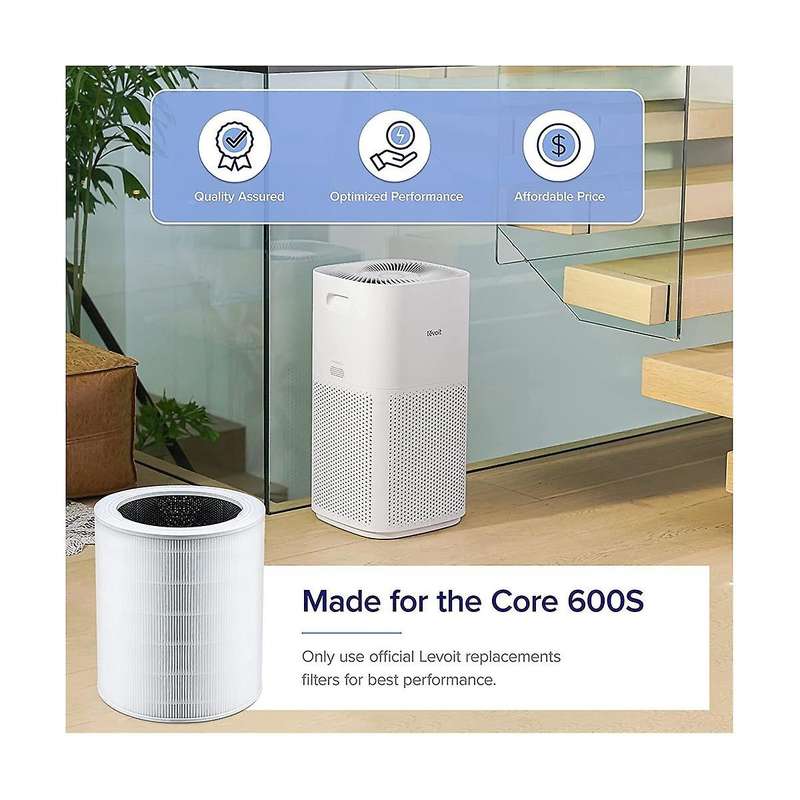 Hepa Filter for Core 600s-rf Air Purifier Replacement Filter, Core 600s-rf, 2pack