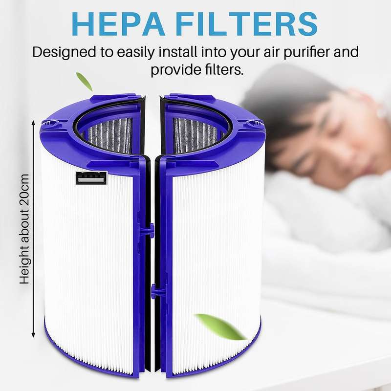 Hepa Filter Replacement Part for Tp06 Hp06 Ph01 Ph02 Air Purifier True Hepa Filter Set Compare to P