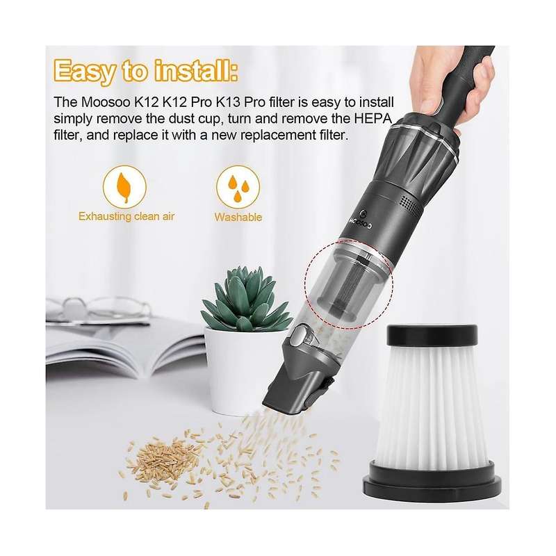HEPA Filter for K12 Pro K13 for Genius Invictus .0 X7 2.0 Handheld Vacuum Cleaner Cordless Replaceme