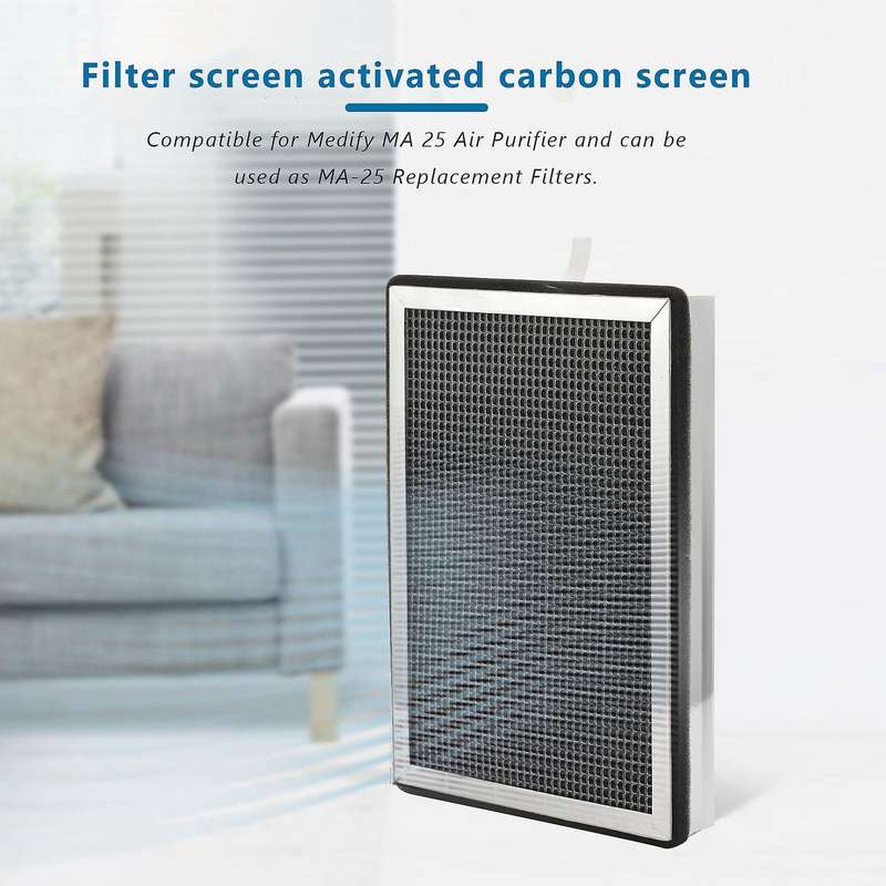 Hepa Filter Replacement for Ma-25 Air Purifier 2-pack 3 In 1 Filtration True Hepa H13 Filter Pre-fi