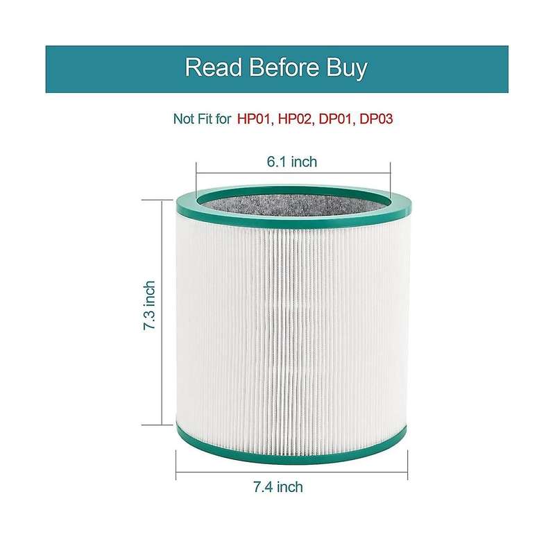 Hepa Filters Replacement for Tp01, Tp02, Tp03, Am11, Bp01 Tower Air Purifier Filter Compare to Part