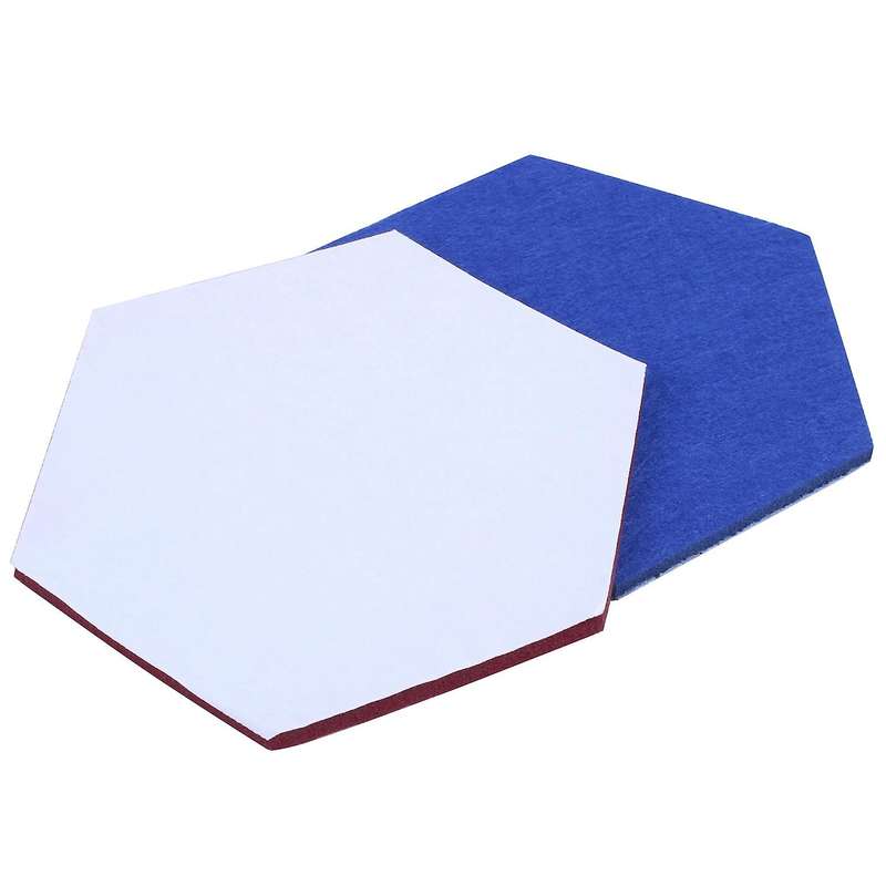 Hexagon Pad Cork Board/pin Board, 9-pack Colorful Wall Tiles Memo Felt Board for Wall Stickers Home