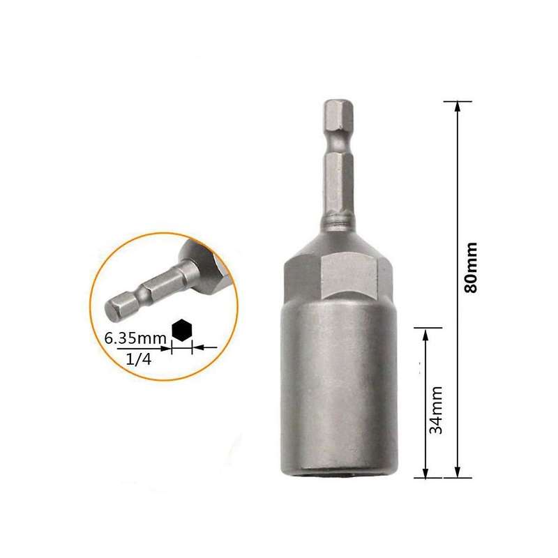 Hexagon Sleeves Are Packed In 10 Pieces with 5.5-14mm Nut Sleeves with A Length Of About 80 Mm