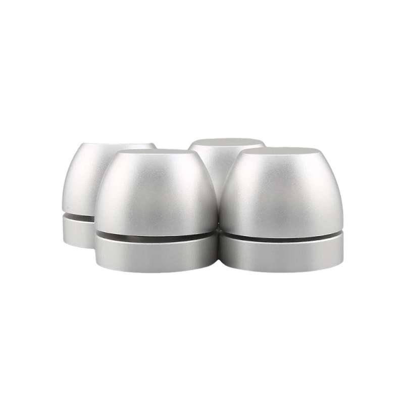 Hifi 4pcs 33x30mm Ball with M8 Screw Shock Absorbing Pad Feet Stands for Speakers Amplifier Silver