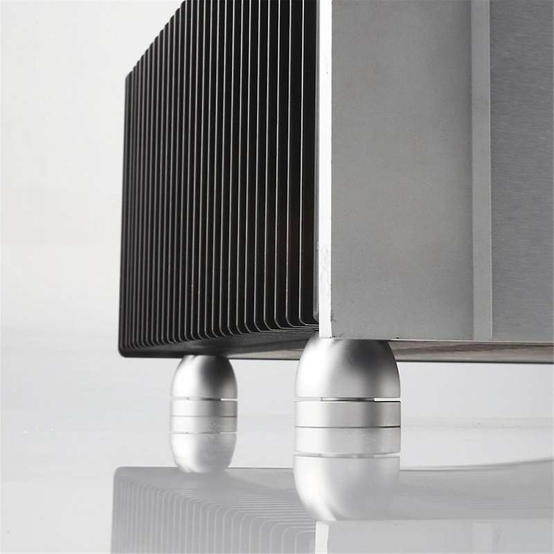 Hifi 4pcs 33x30mm Ball with M8 Screw Shock Absorbing Pad Feet Stands for Speakers Amplifier Silver