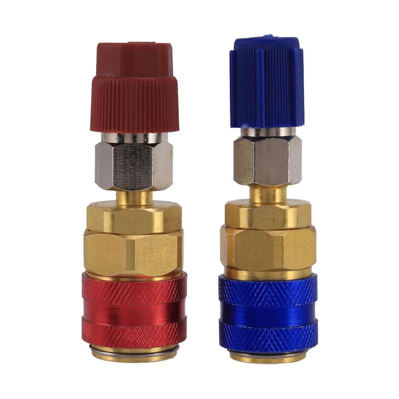 High and Low Side Expansion Adapter R134A Freon Quick Connector Adapter Automotive Conditioning Acc