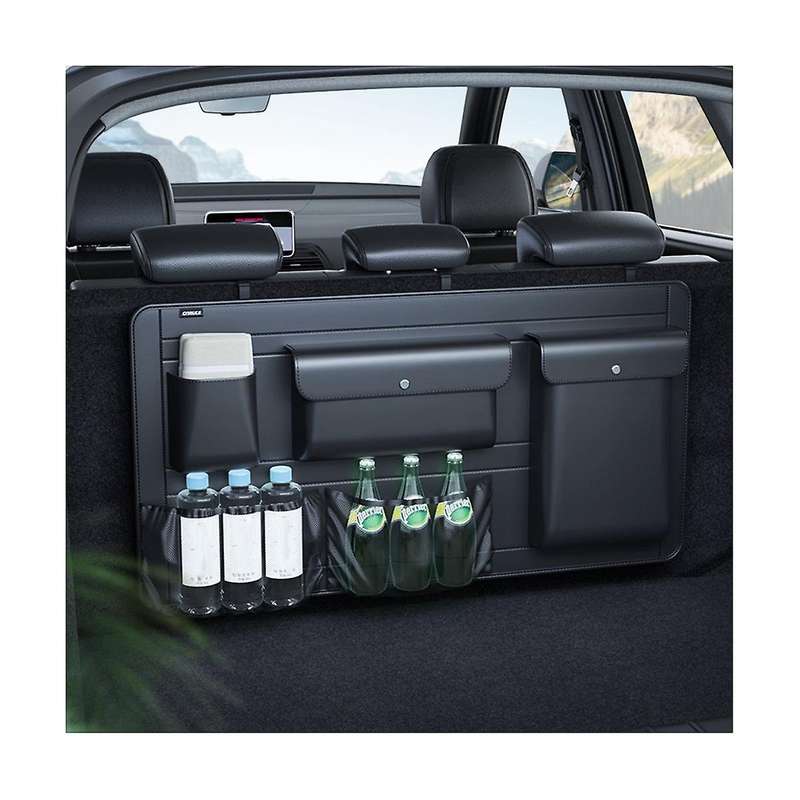 High Capacity Adjustable Car Storage Box Backseat 5 Bag Trunk Organizer Multi-use Pu Car Back Organ