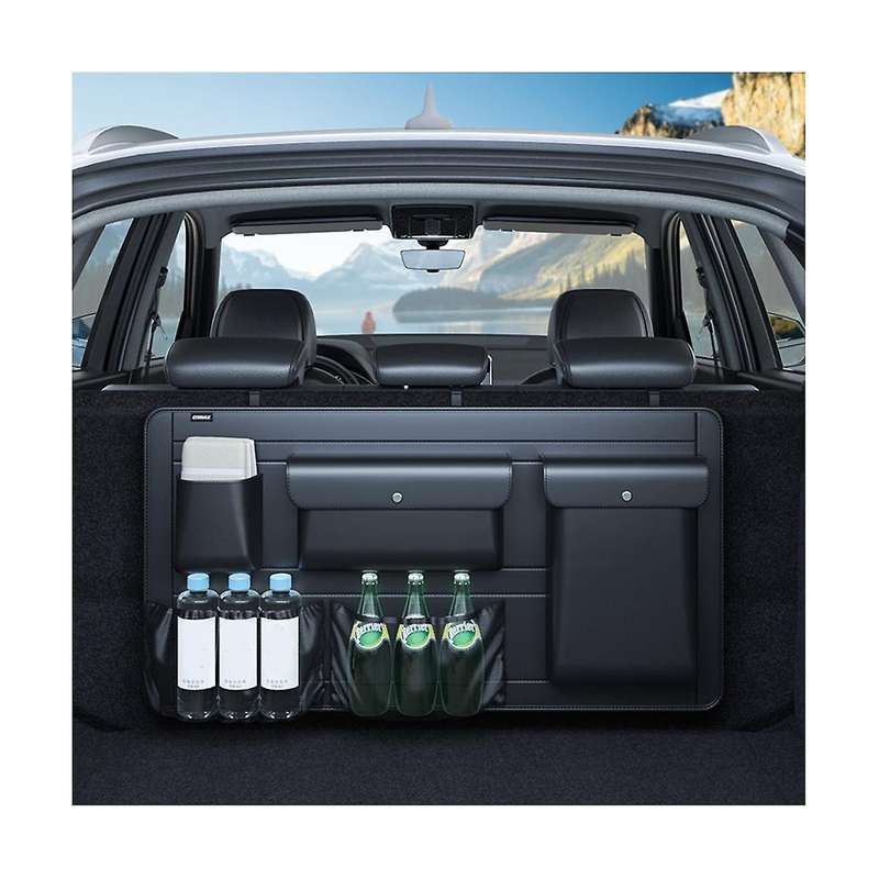 High Capacity Adjustable Car Storage Box Backseat 5 Bag Trunk Organizer Multi-use Pu Car Back Organ