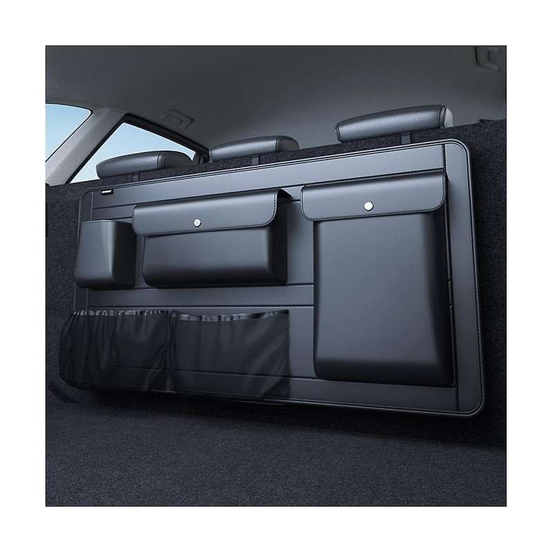 High Capacity Adjustable Car Storage Box Backseat 5 Bag Trunk Organizer Multi-use Pu Car Back Organ