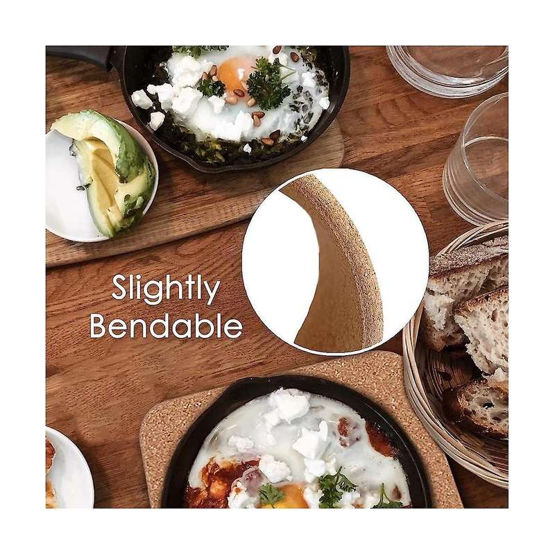 High Density Thick Square Cork Pad for Hot Dishes, 8 Inch Heat Resistant Multifunction Cork Coaster