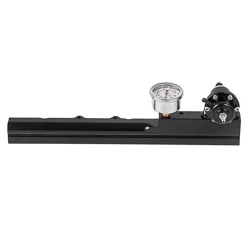 High Flow Fuel Rail W/ Regulator Gauge & AN6 Hose B16 B18 B20 Si B-Series