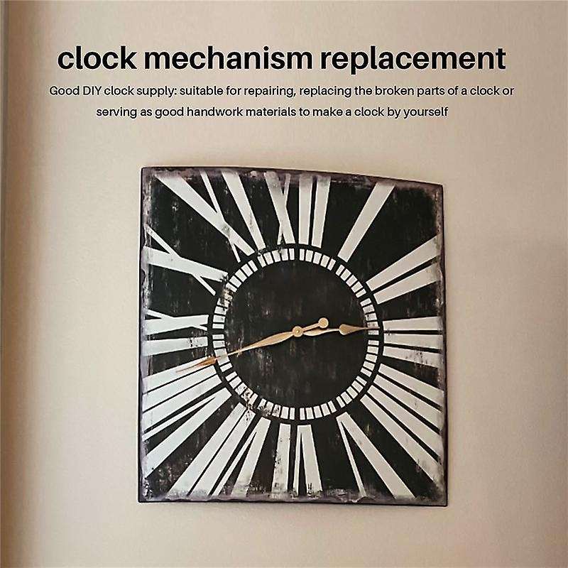 High Long Shaft Clock Movement Mechanism with 12 Inch Long Spade Hands (gold)