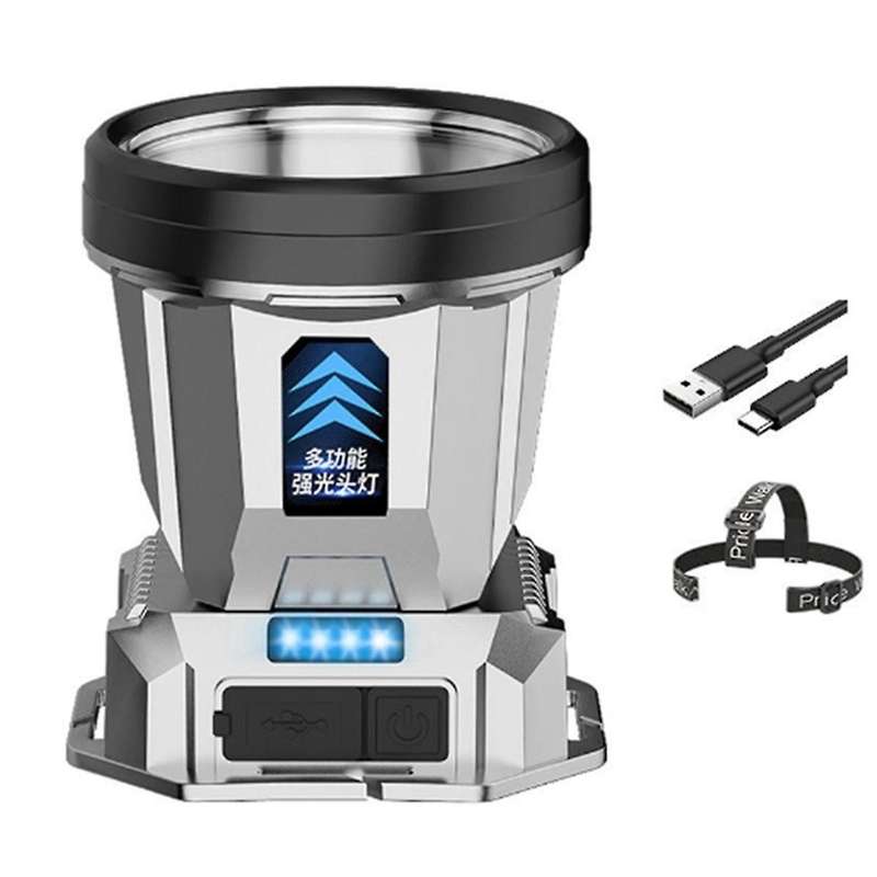 High Power LED Strong Headlight Super Bright Long-Range Outdoor Fishing Night Fishing Waterproof Hea