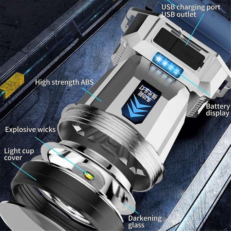 High Power LED Strong Headlight Super Bright Long-Range Outdoor Fishing Night Fishing Waterproof Hea