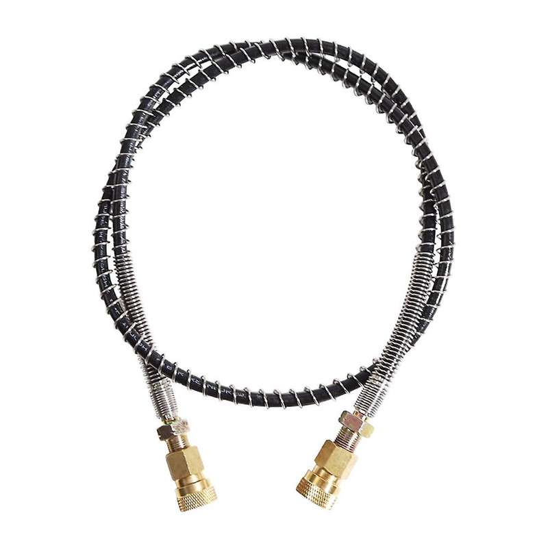 High Pressure Hose with Spring Wrapped 100cm Long Pcp Pneumatics Refilling Pump Nylon Black Hose