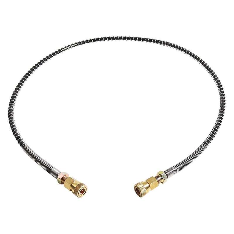 High Pressure Hose with Spring Wrapped 100cm Long Pcp Pneumatics Refilling Pump Nylon Black Hose