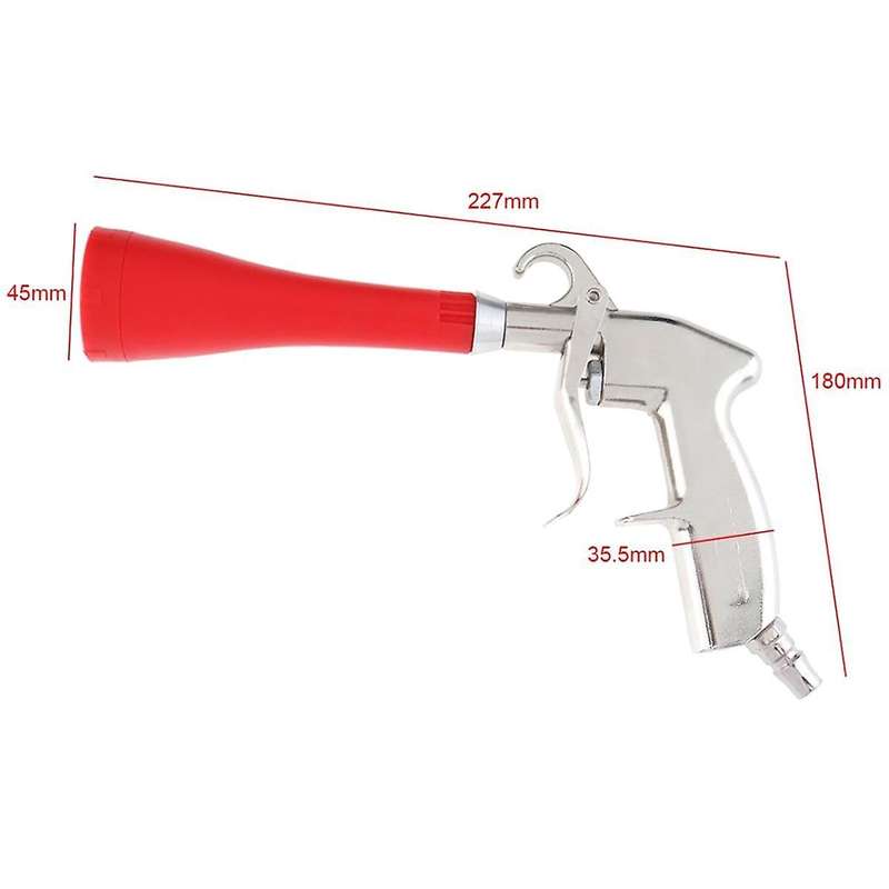High Pressure Pneumatic Duster Blow Spear with 12cm Hose Connector and Cleaner Brush Head for Dust