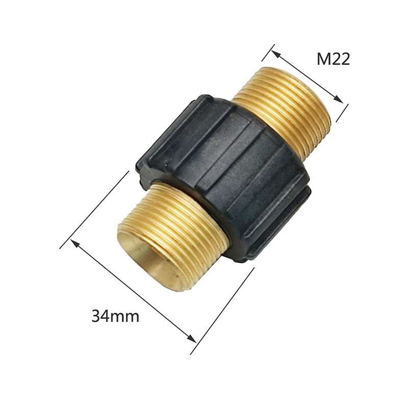 High Pressure Quick-Fitting for HD HDS Series Connecting and Extending HD Hoses.Connection 2 Times M