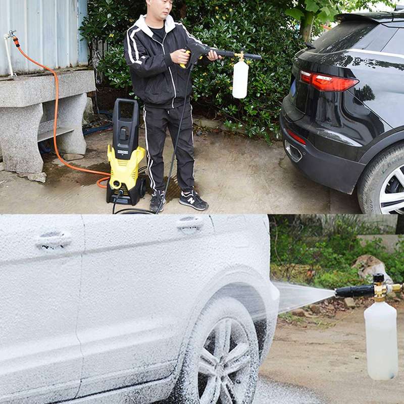 High Pressure Soap Foam Snow Foam Nozzle Adjustable Foam Cannon Generator Adapter Car Pressure Washe