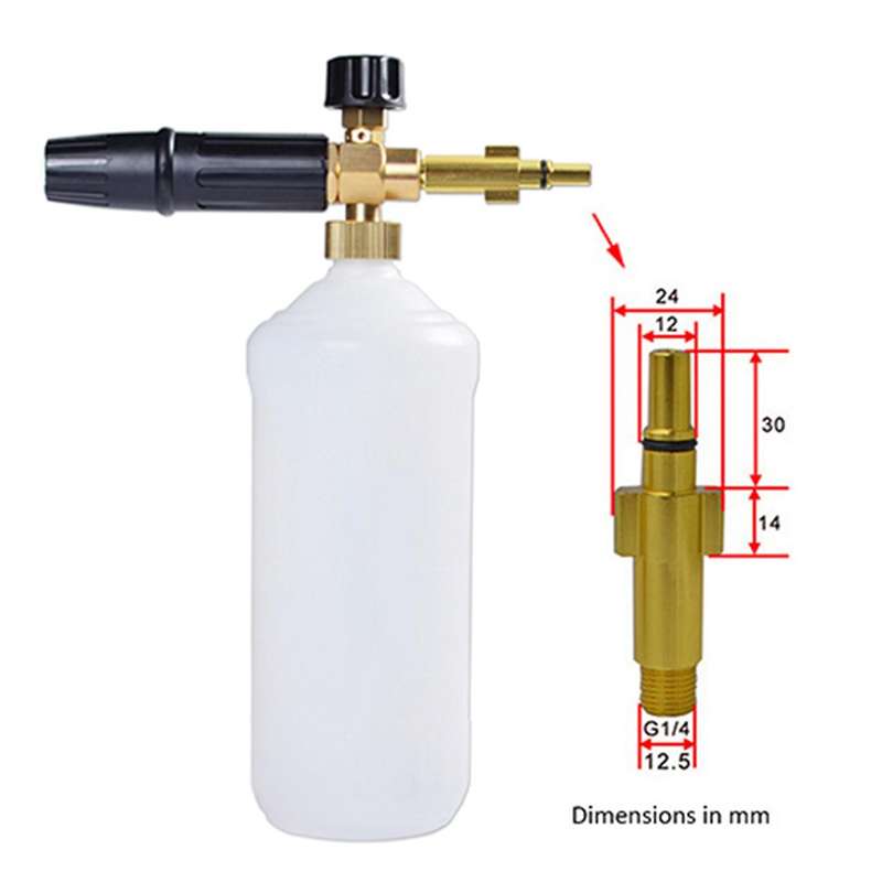 High Pressure Soap Foam Snow Foam Nozzle Adjustable Foam Cannon Generator Adapter Car Pressure Washe
