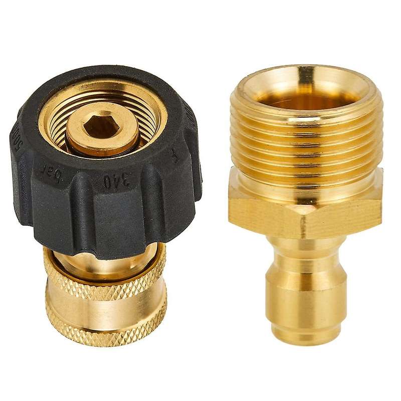 High Pressure Washer Adapter Set Quick Kits for Snow Foam Lance M22 to 1/4inch Quick , 5000 PSI