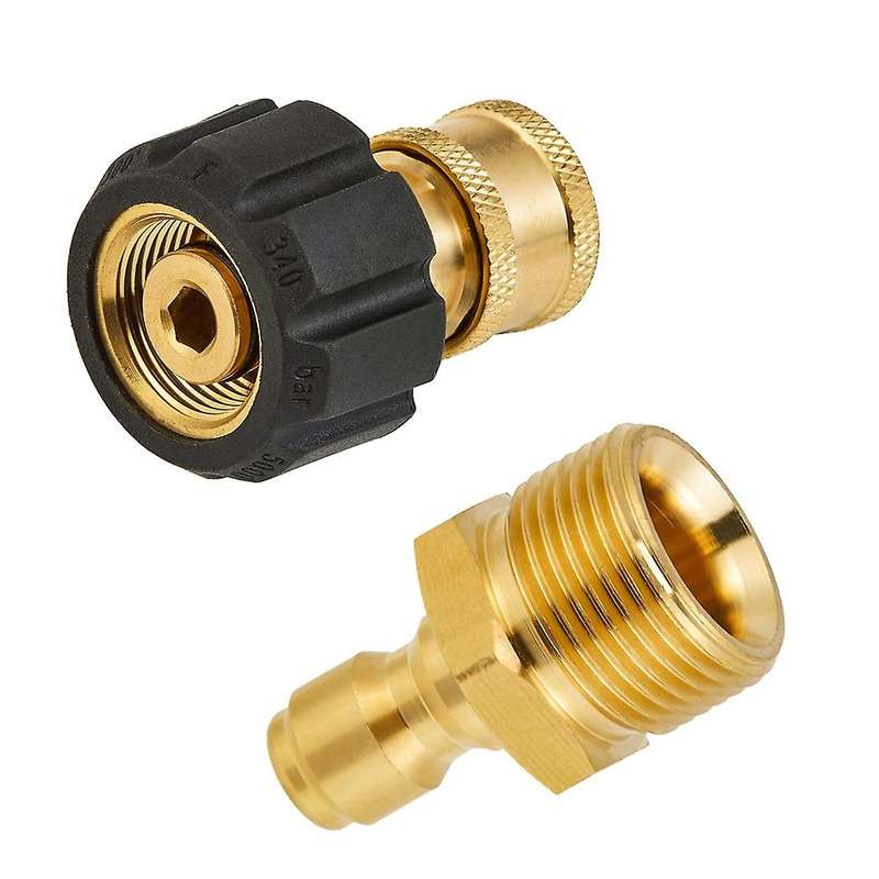 High Pressure Washer Adapter Set Quick Kits for Snow Foam Lance M22 to 1/4inch Quick , 5000 PSI