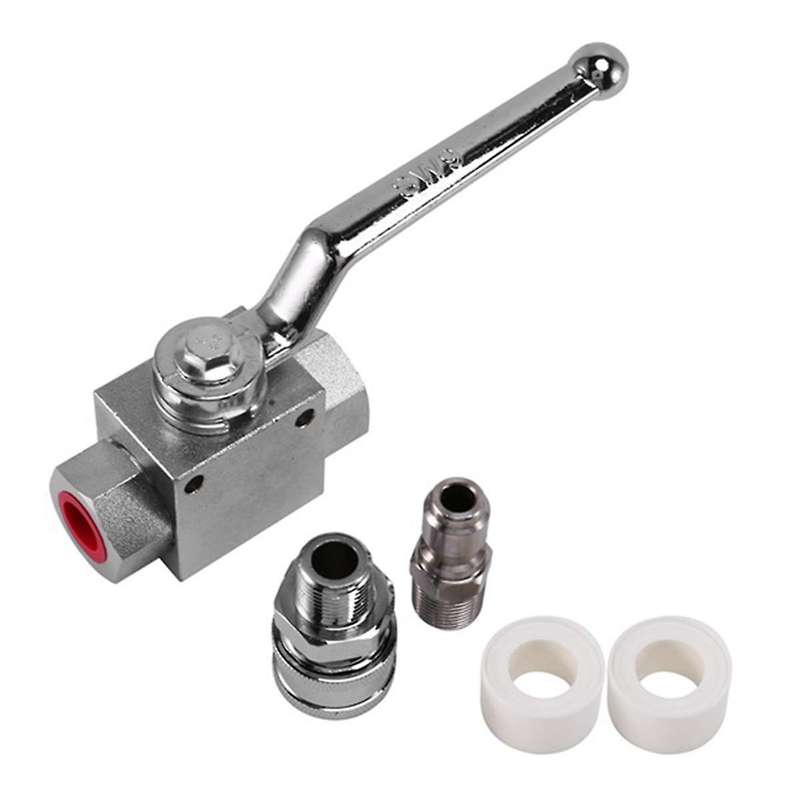 High Pressure Washer Ball Valve Kit Power Washer Hose 3/8 Inch Quick Connect 4500 Psi