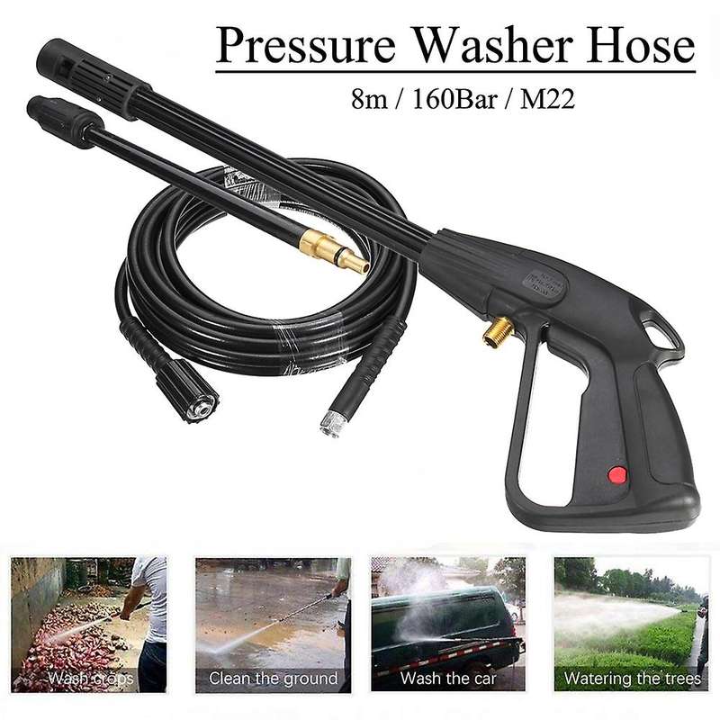 High Pressure Washer Spray G-un,m22 Car Water Washer Cleaning Tool with 8m Hose for Cleaner Waterin