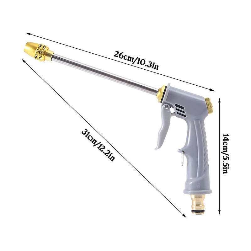 High Pressure Water Hose Nozzle Long Spray Nozzle Garden Hose Car Wash, Suitable for Cleaning Your