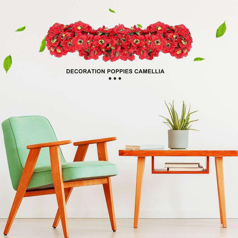 High Quality Silk Poppies Camellia 5cm 60pcs/lotred
