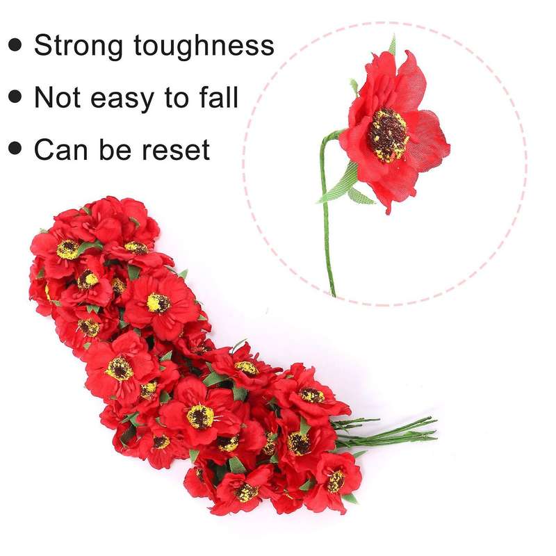 High Quality Silk Poppies Camellia 5cm 60pcs/lotred
