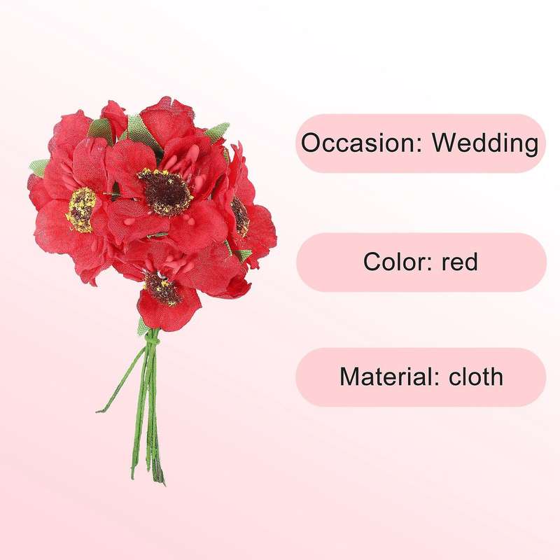 High Quality Silk Poppies Camellia 5cm 60pcs/lotred
