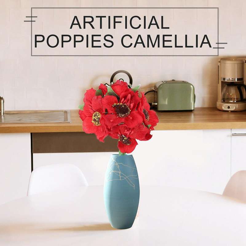 High Quality Silk Poppies Camellia 5cm 60pcs/lotred