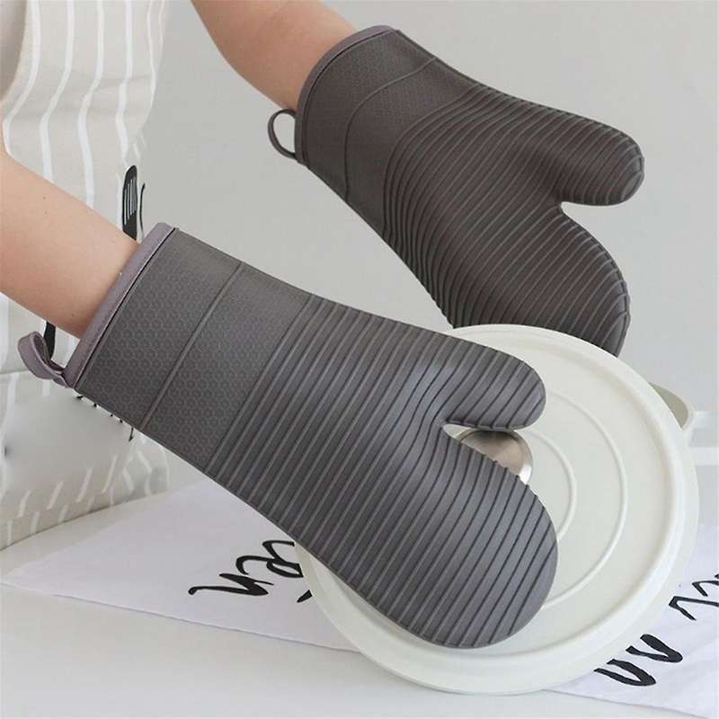 High Temperature Resistant Silicone Insulation Gloves Anti-Scalding Microwave Gloves Thickened Bakin