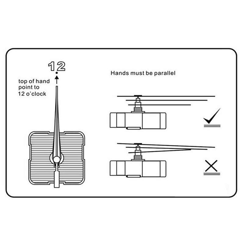 High Torque Quartz Clock Movement Mechanism with 12 Inch Long Spade Hands for DIY Clock Repair Tool