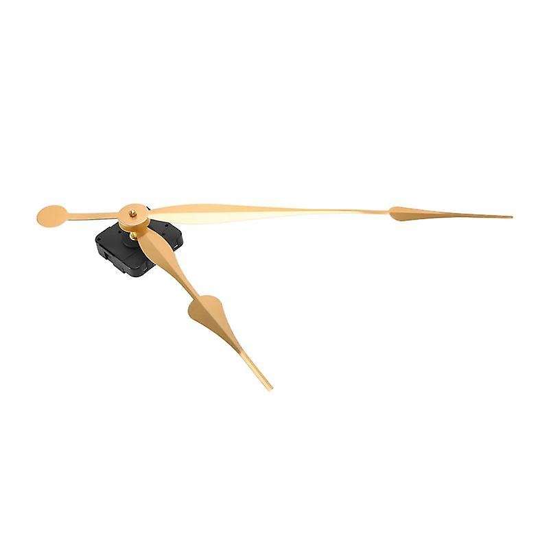 High Torque Long Shaft Clock Movement Mechanism with 12 Inch Long Spade Hands (gold)