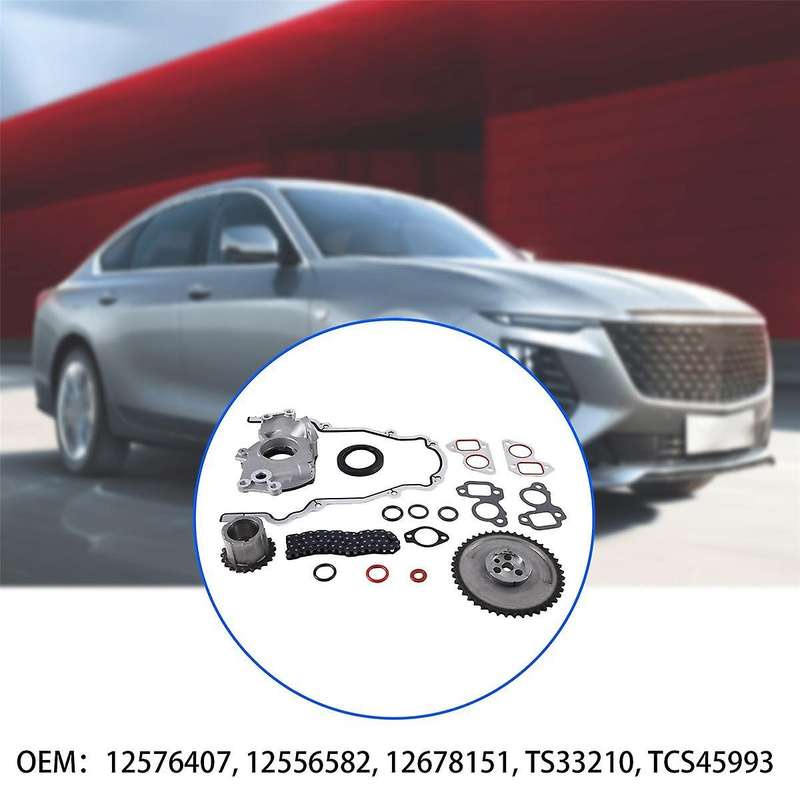 High Volume Oil Pump Change Gaskets Timing Chain Kit for 5.3L 6.0L 12576407, 12556582, 12678151, TS3