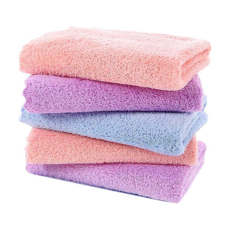 High-Density Coral Velvet Towel Long Velvet 35X75 Thick Lace Towel Absorbent Trimming Towel Clean Mu