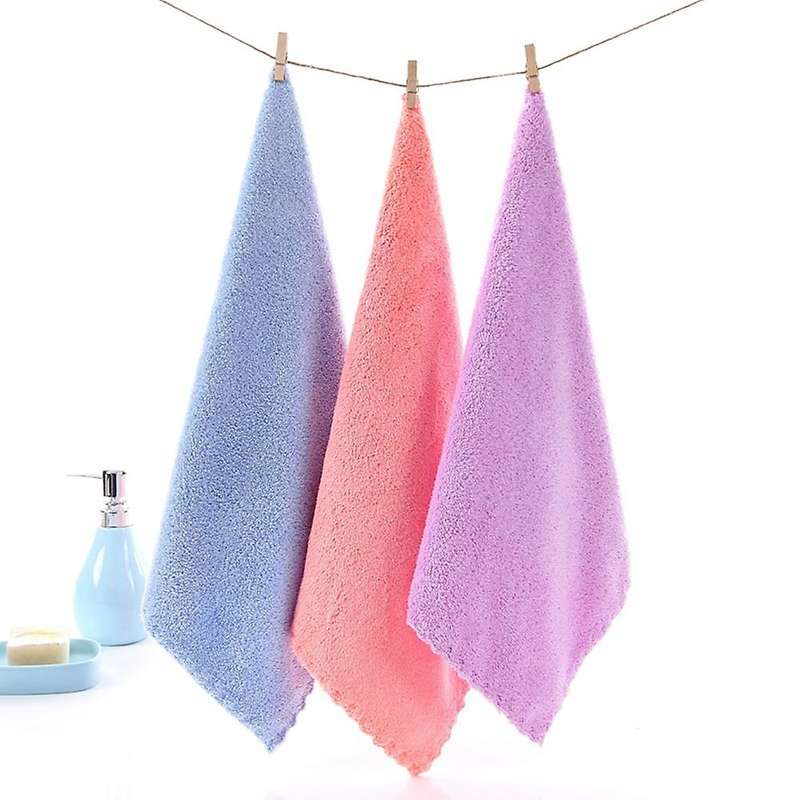 High-Density Coral Velvet Towel Long Velvet 35X75 Thick Lace Towel Absorbent Trimming Towel Clean Mu
