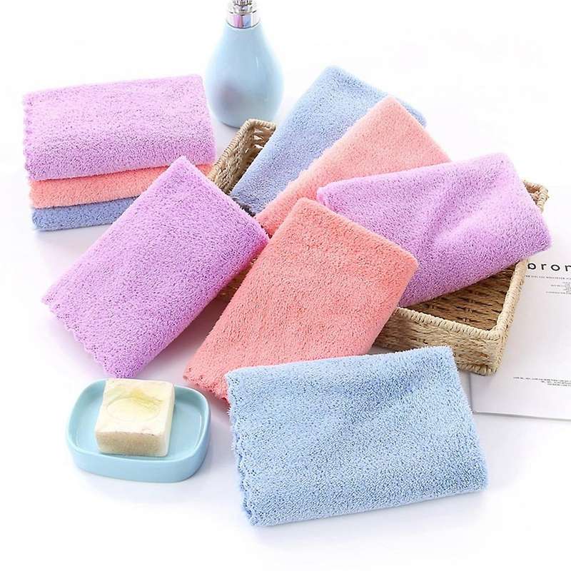 High-Density Coral Velvet Towel Long Velvet 35X75 Thick Lace Towel Absorbent Trimming Towel Clean Mu