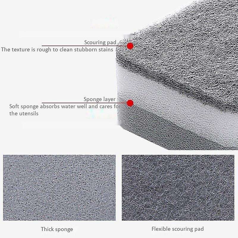 Highly Efficient Scouring Pad Dish Cloth Cleaning Brush Kitchen Rags Strong Decontamination Dish Tow