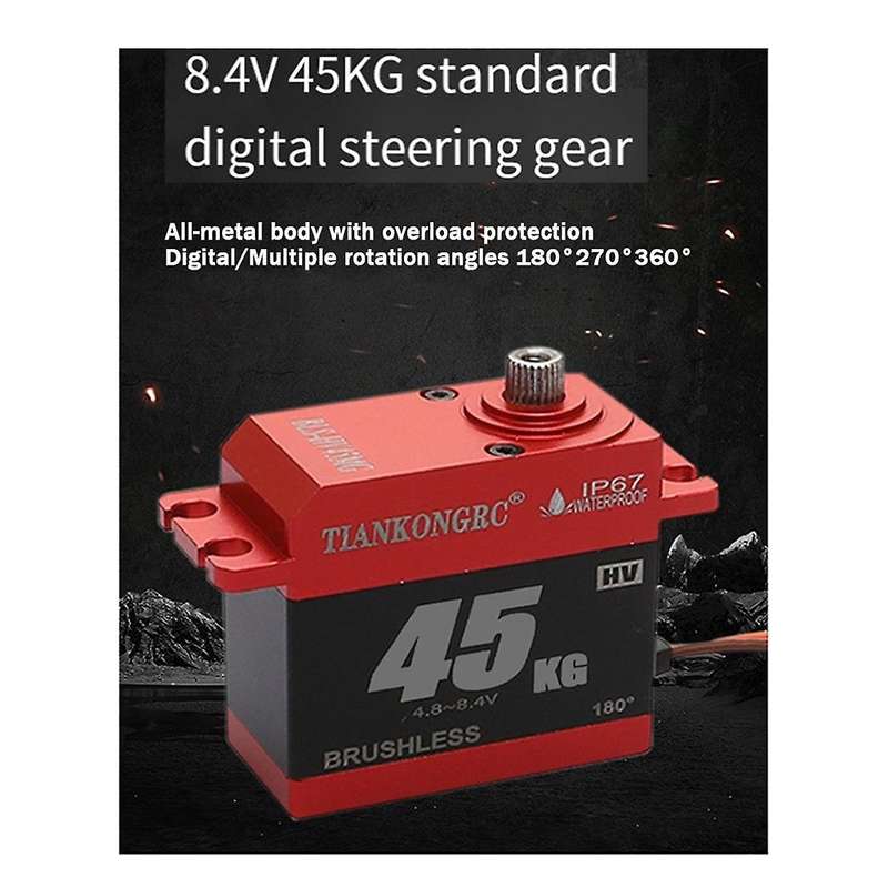 High-torque Digital Steering Gear 45kg All-metal Gear for Robot Vehicle 8.4v High-voltage Steering