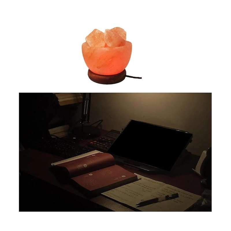 Himalayas Crystal Salt Lamp Led Colorful Color Changing Night Light Air Purifier Decorative Bedside