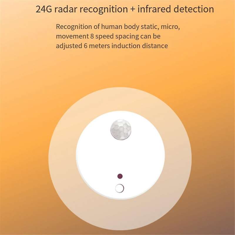 Hlk-he201 Intelligent Human Presence & Motion Radar+pir Sensor for Smart Home Configure with Tuya A