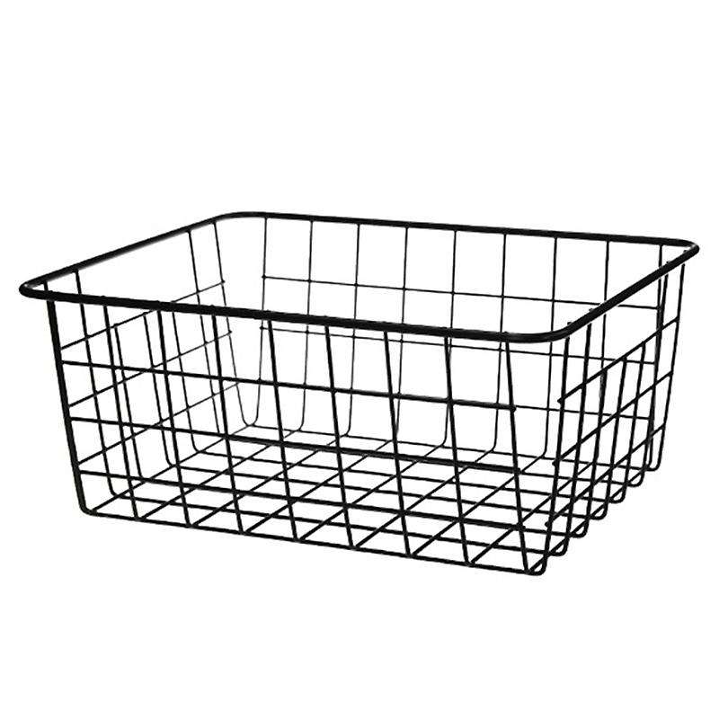 Hollow Iron Wired Basket, Storage Baskets Metal Basket without Interlining Bathroom Kitchen Organize