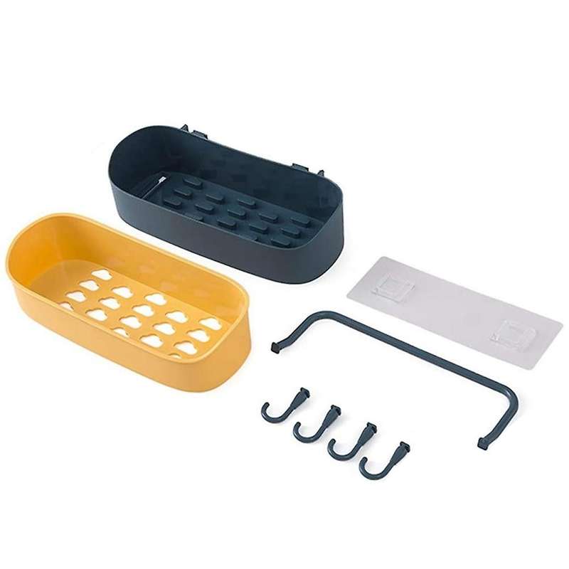 Hole-Free Wall Hanging Double Layer with Strong Adhesive Plastic Products, Suitable for Bathroom, K