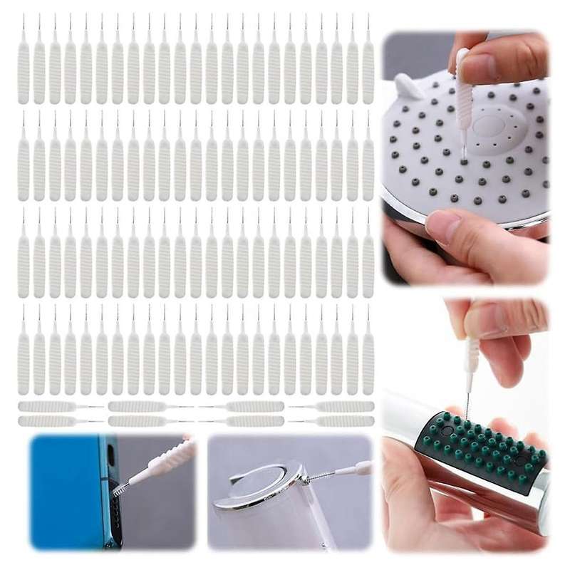 -Hole Anti-Clogging Cleaning Brush, 2024New Shower Head Cleaning Brush for Small Hole Shower Head Cl