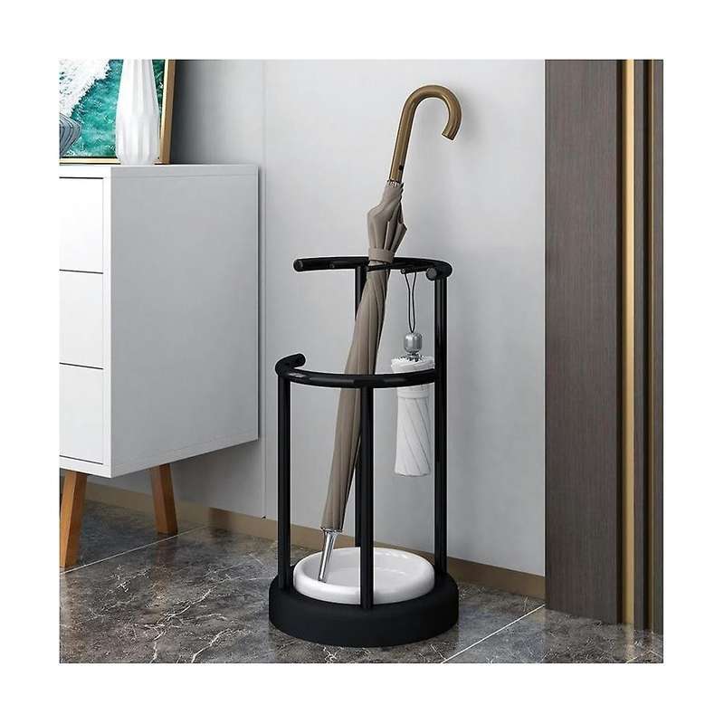 Home Circular Umbrella Holder with Removable Drip Tray Stand for Umbrellas Entryway Decorative Rack