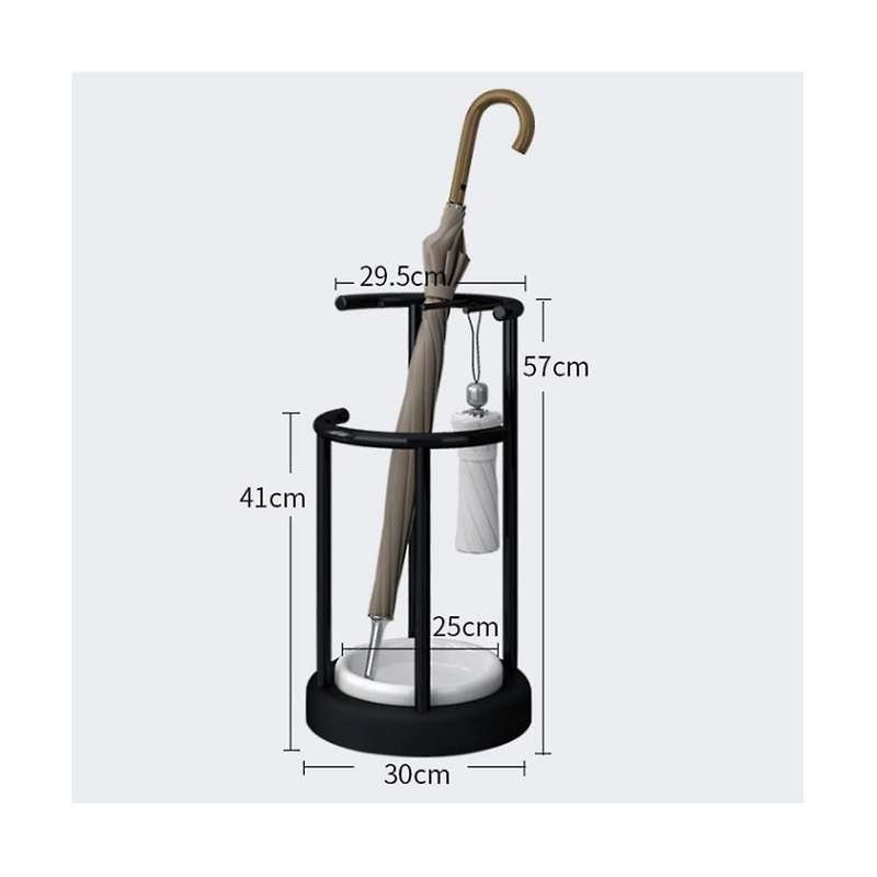 Home Circular Umbrella Holder with Removable Drip Tray Stand for Umbrellas Entryway Decorative Rack