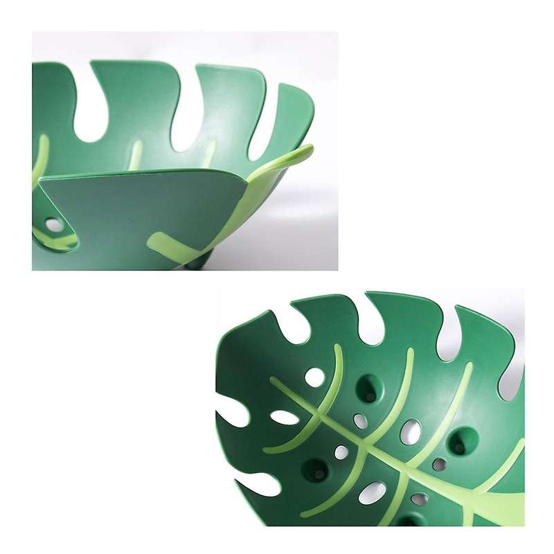 Home Decor Leaf Shaped Storage Tray Dish Kitchen Organization Accessory Fruit Food Container Modern
